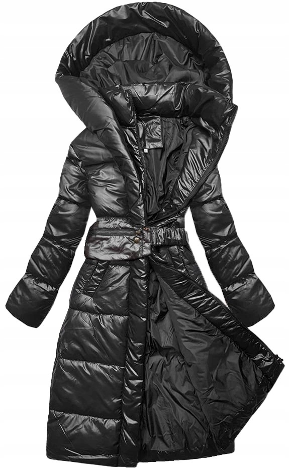 Dlouhá Zimní Bunda 9869 Černá L (40)