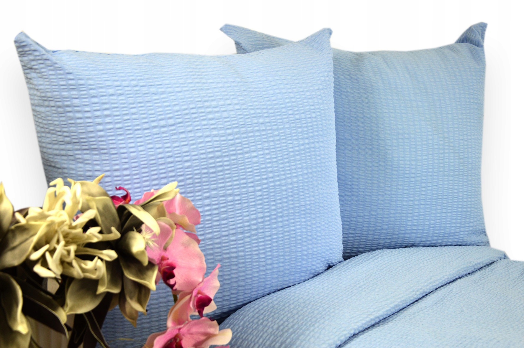 Pościel z kory rozmiar 140x200 jednobarwna jasnoniebieski Kobi 140x200