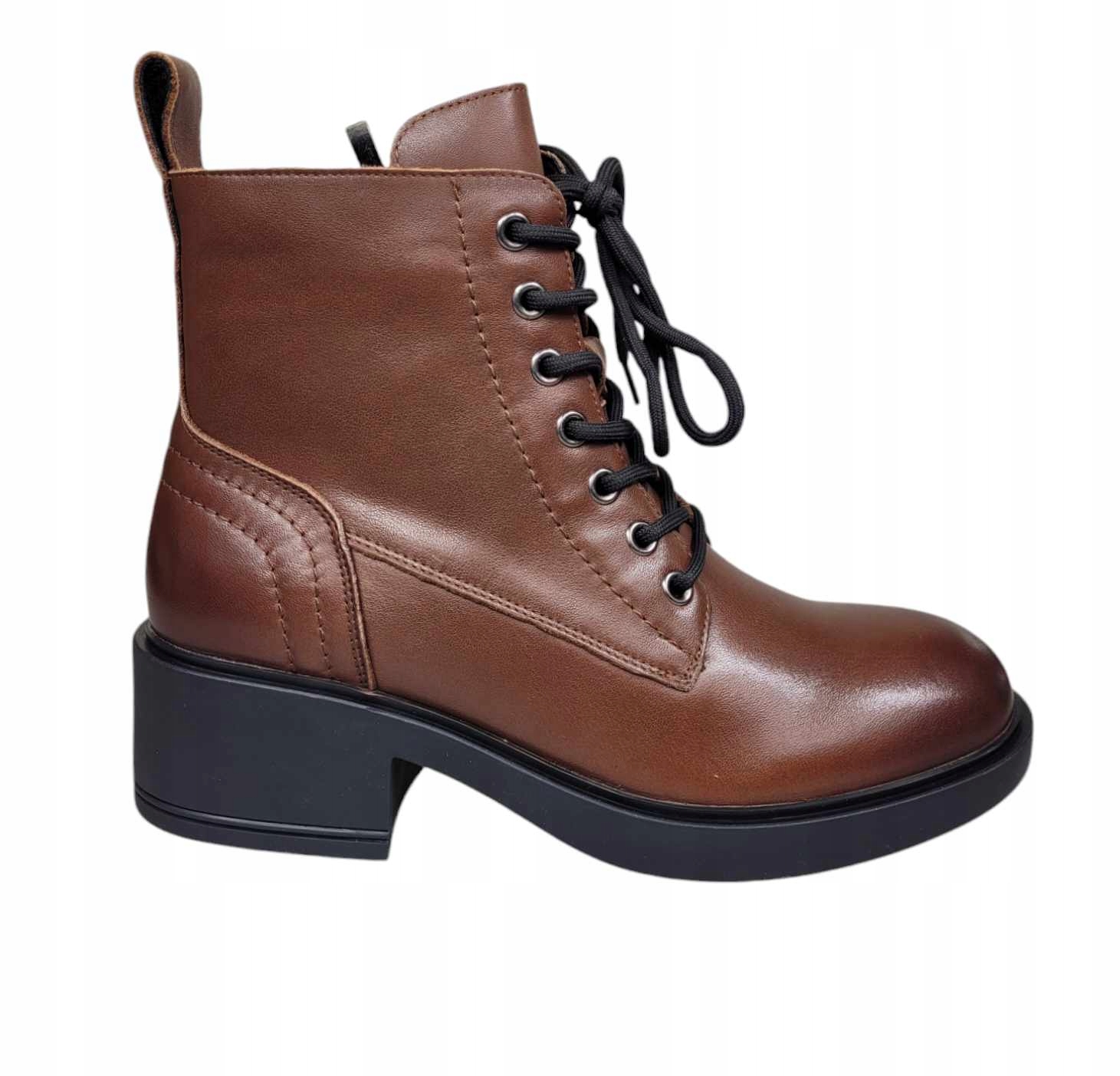 Cambell Dámské Kotníkové Boty Šněrovací Na Kostce 24-29300BR Bronz vel.37