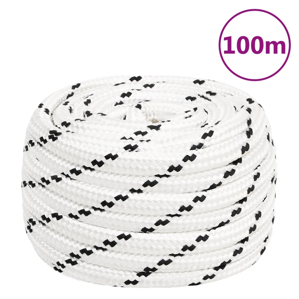 Levně Univerzální polyesterové pracovní lano 18 mm bílé 100m