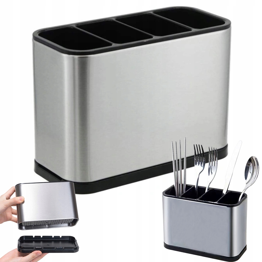 Levně Sušička Odkapávač Nádoba Organizér Na Příbory Nože A Kuchyňské Potřeby