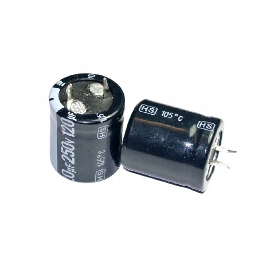 Kondensator 120uF 250V 20% 105°C Jamicon 22x26mm