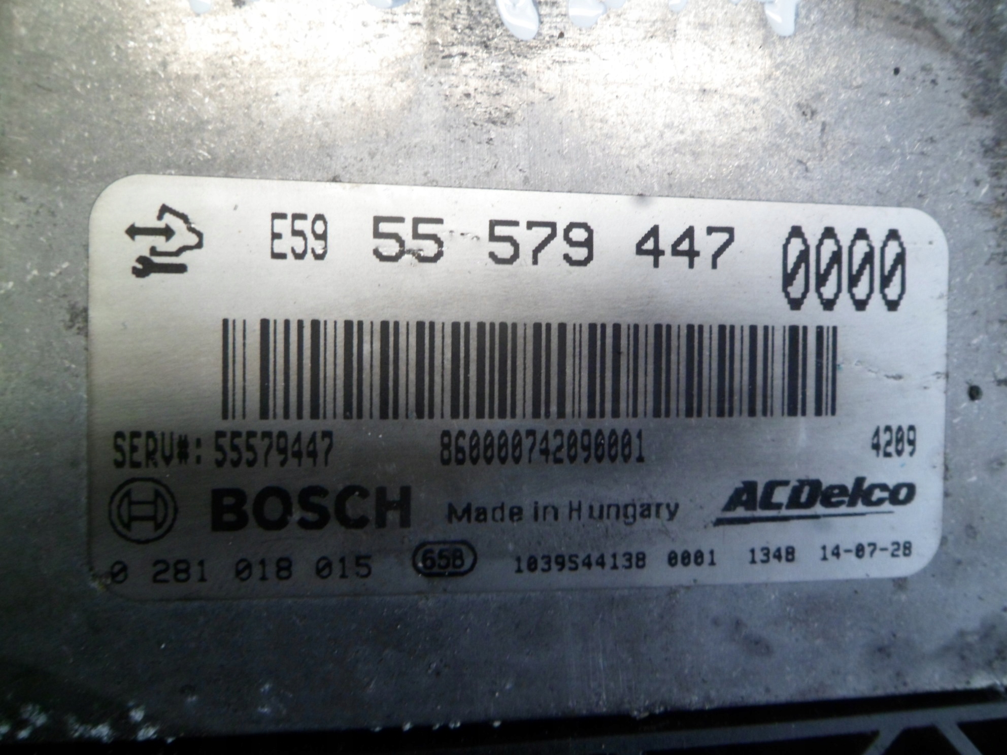 OPEL INSIGNIA 2.0CDTI computer Motore 55579447 0281018015
