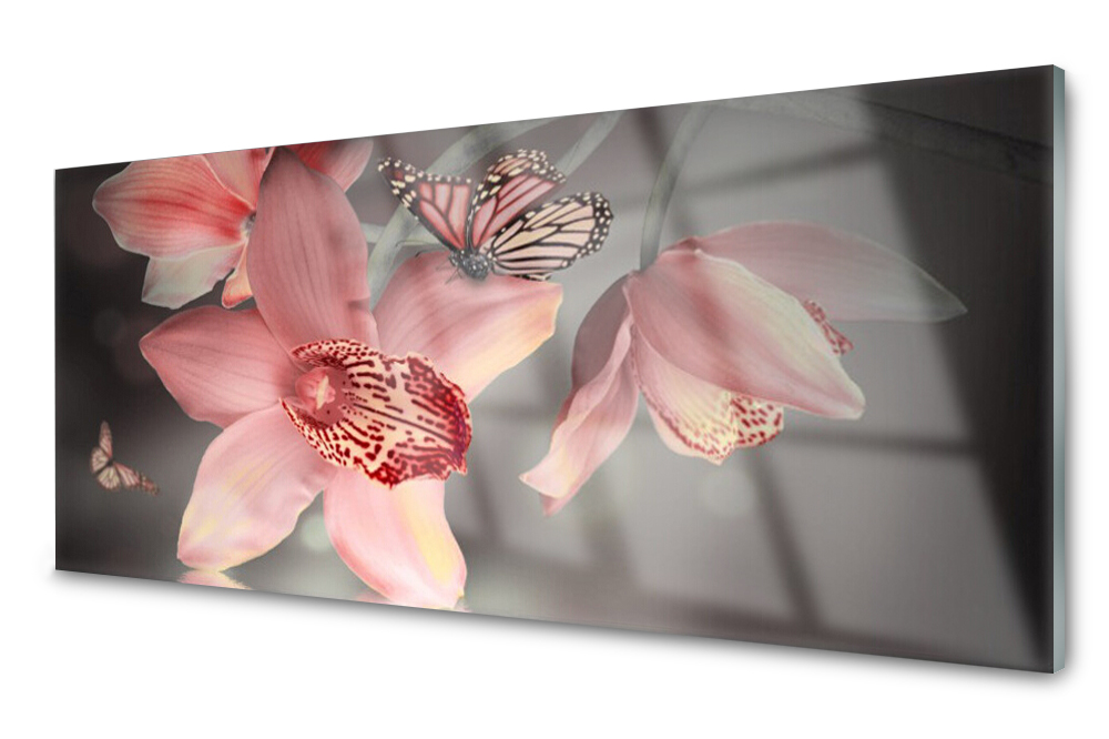 

Panel szklany do kuchni Dekor Kwiaty 125x50