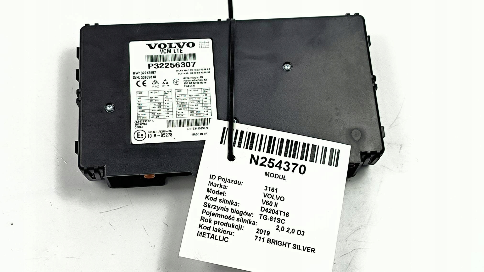 module VCM LTE 32256307 VOLVO V60 II