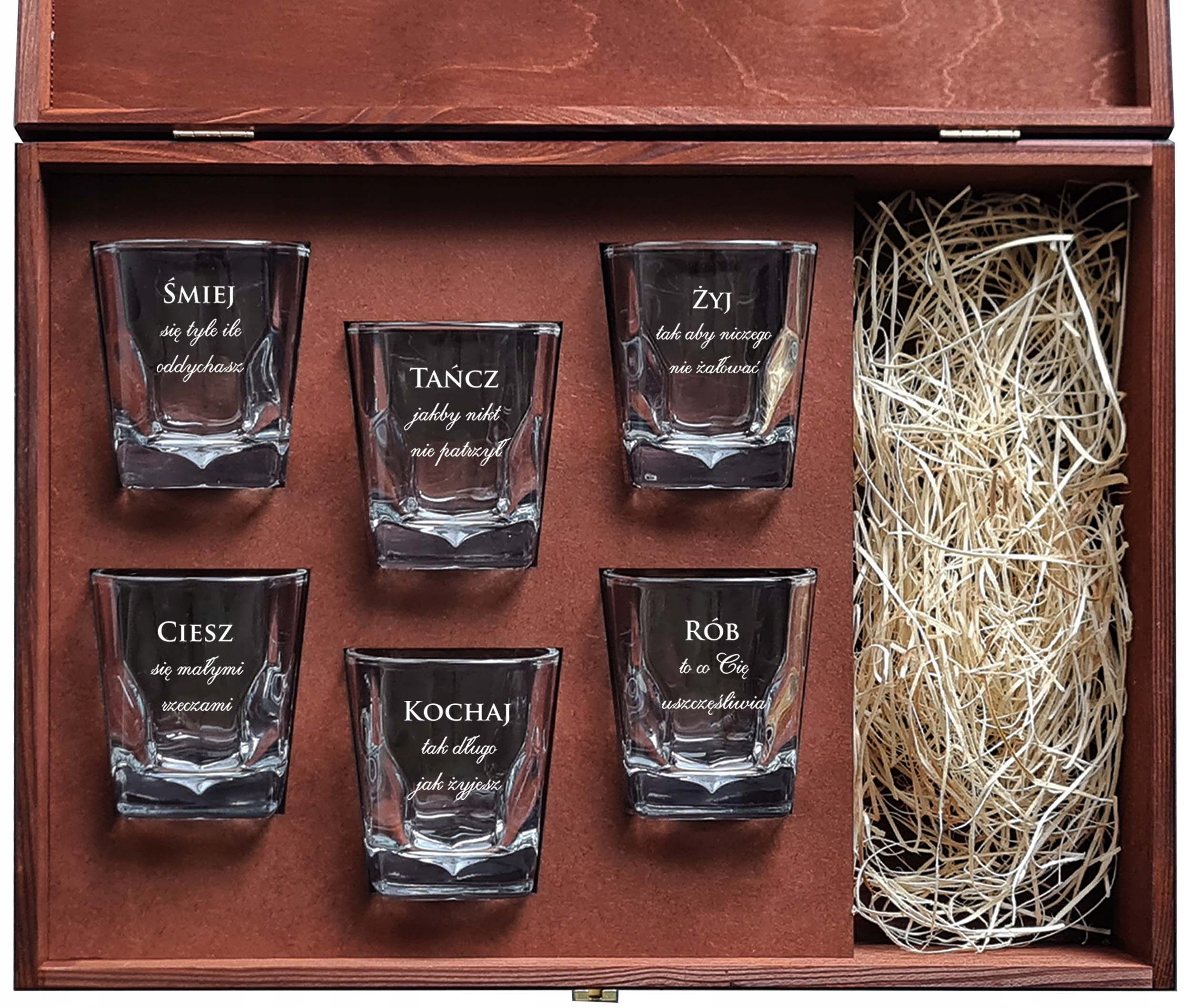 Dárková sada alkoholu 6 sklenic v krabičce Narozeninový Dárek