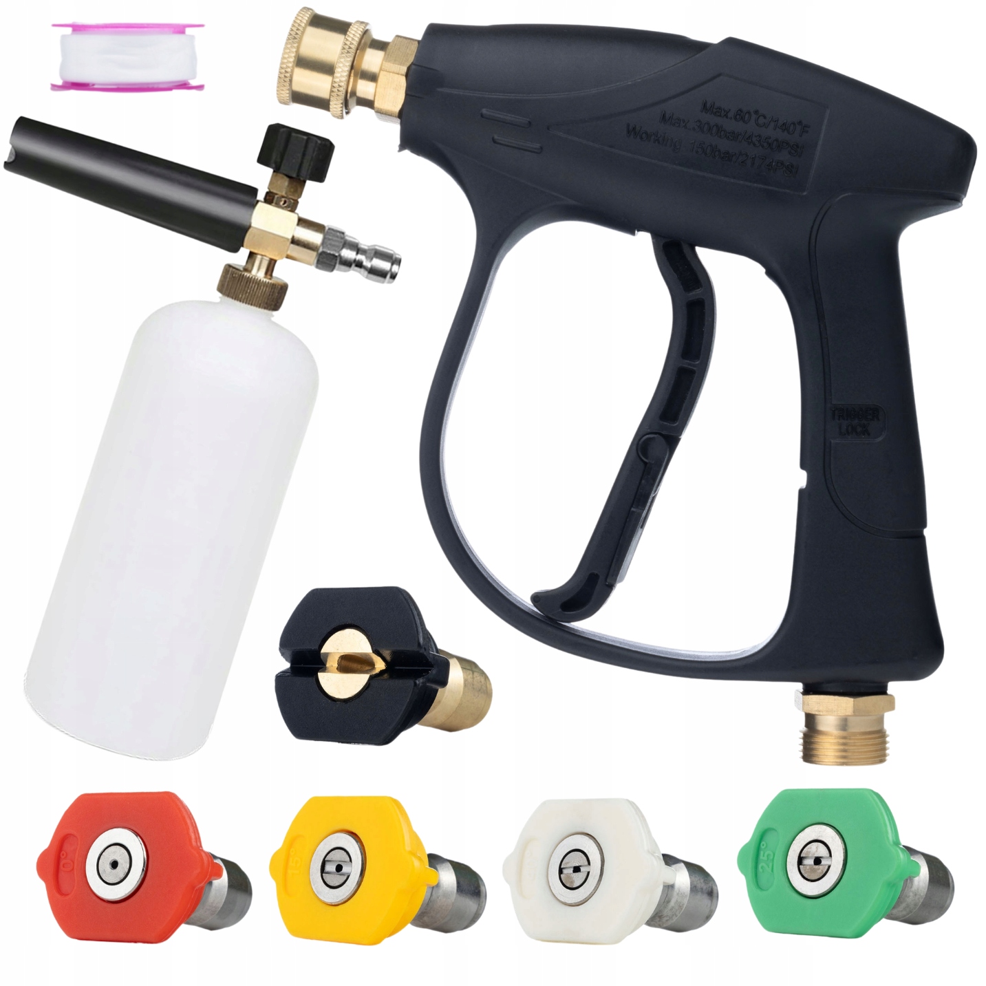 Sada Pistolí Pro Tlakovou Myčku Karcher 22 MM 5 X Tryska, Pěnovačka 1 L