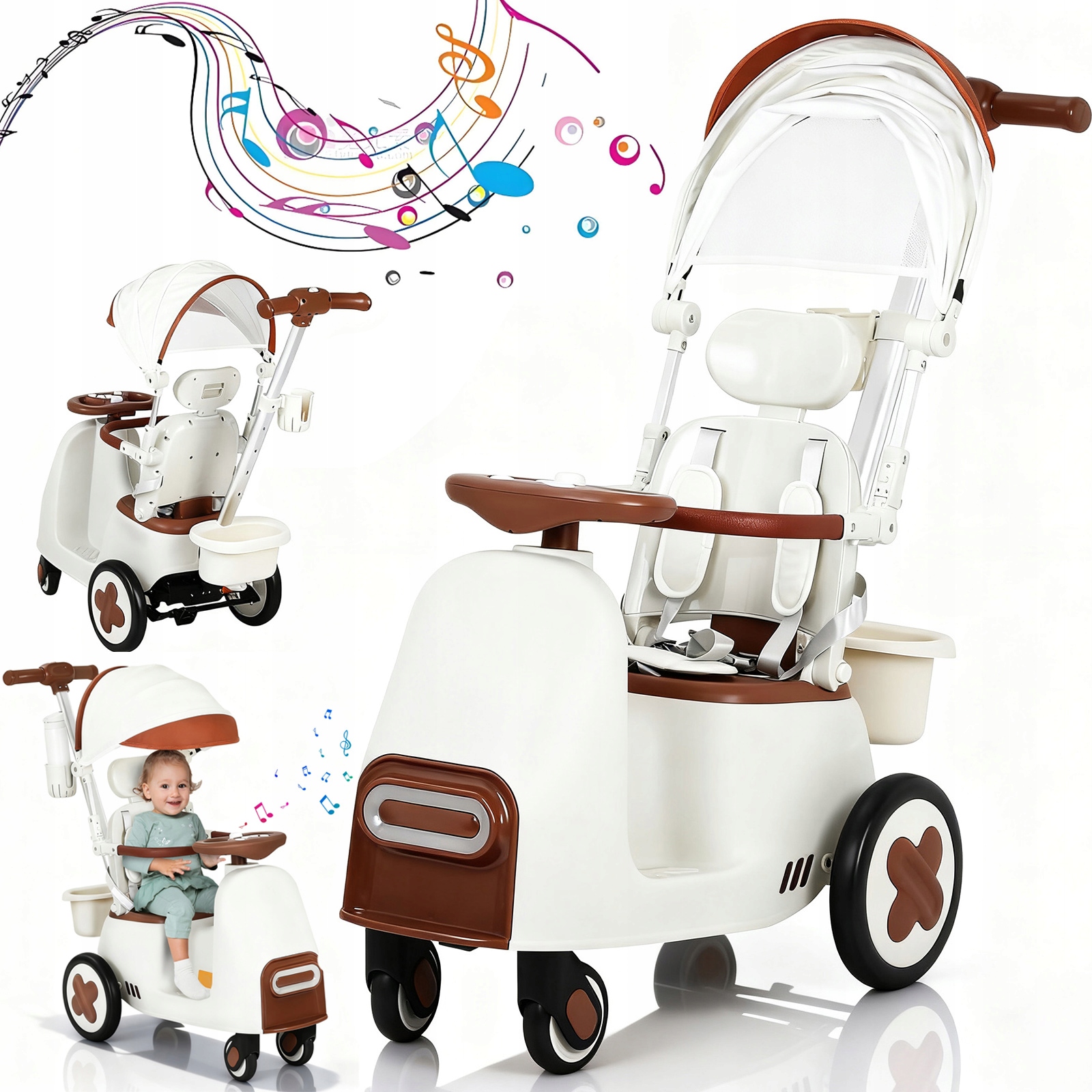 KOMPAKTOWY WÓZEK SPACEROWY I TRÓJKOŁOWY ROWEREK DLA NIEMOWLĄT