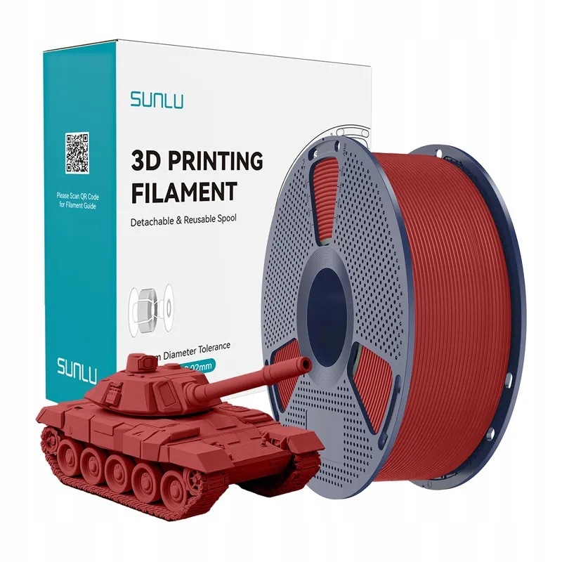 Filament Sunlu Pla+ High-Speed 1.75mm 1kg (czerwony)