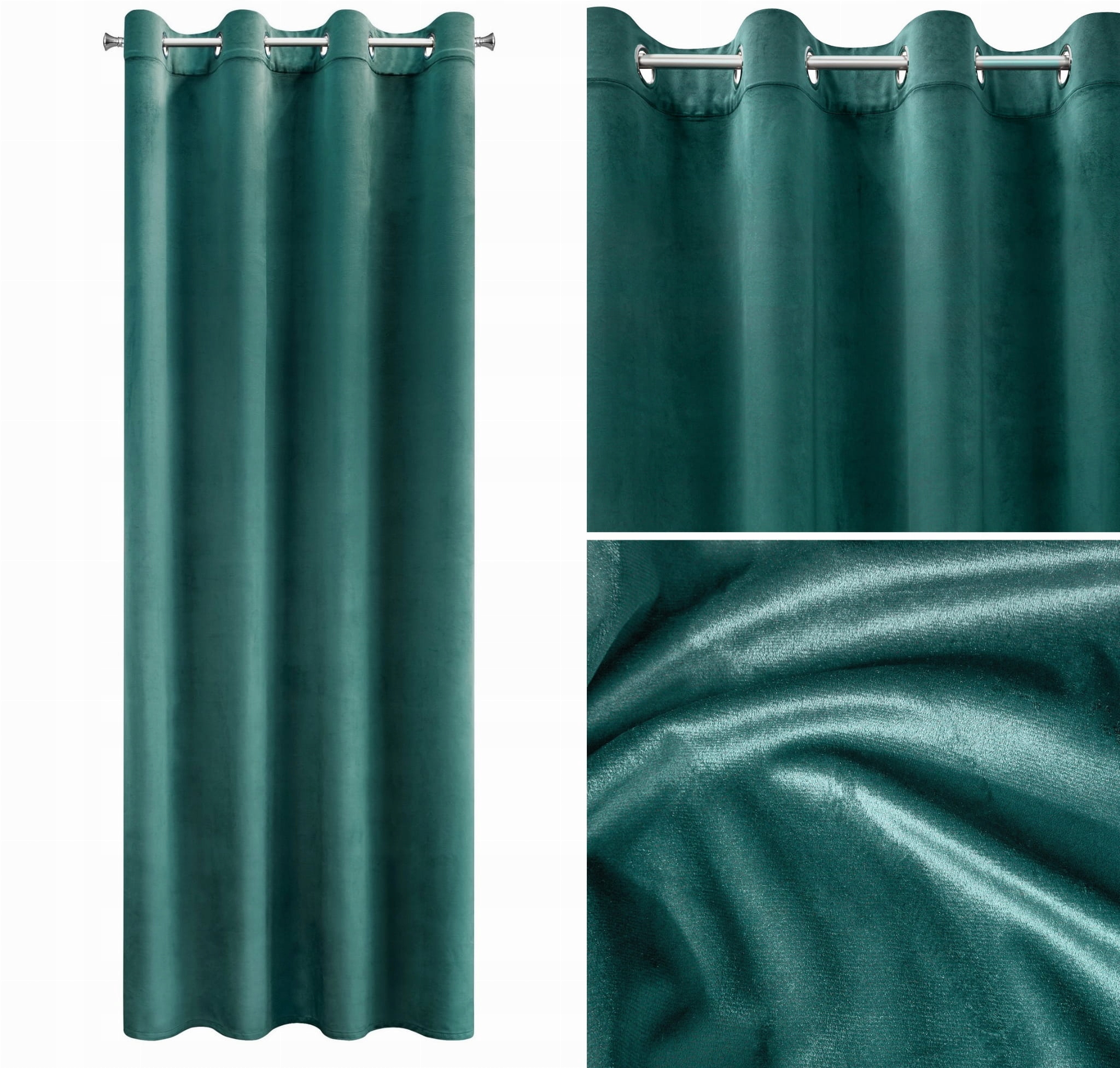 

Zasłona Przelotki Welwet 140x250 Rosa c. turkus