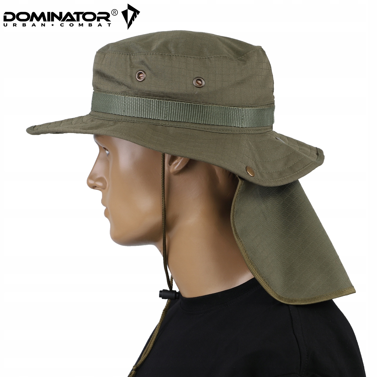 Polski kapelusz Wojskowy DOMINATOR BOONIE z nakarczkiem Rip-Stop OLIVE M Model Kapelusz z nakarczkiem