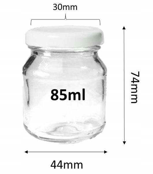 8x SŁOIK 85ML Z ZAKRĘKĄ NA MIÓD PRZETWORY PRZYPRAWY SŁOICZEK MAŁY Marka Sezon