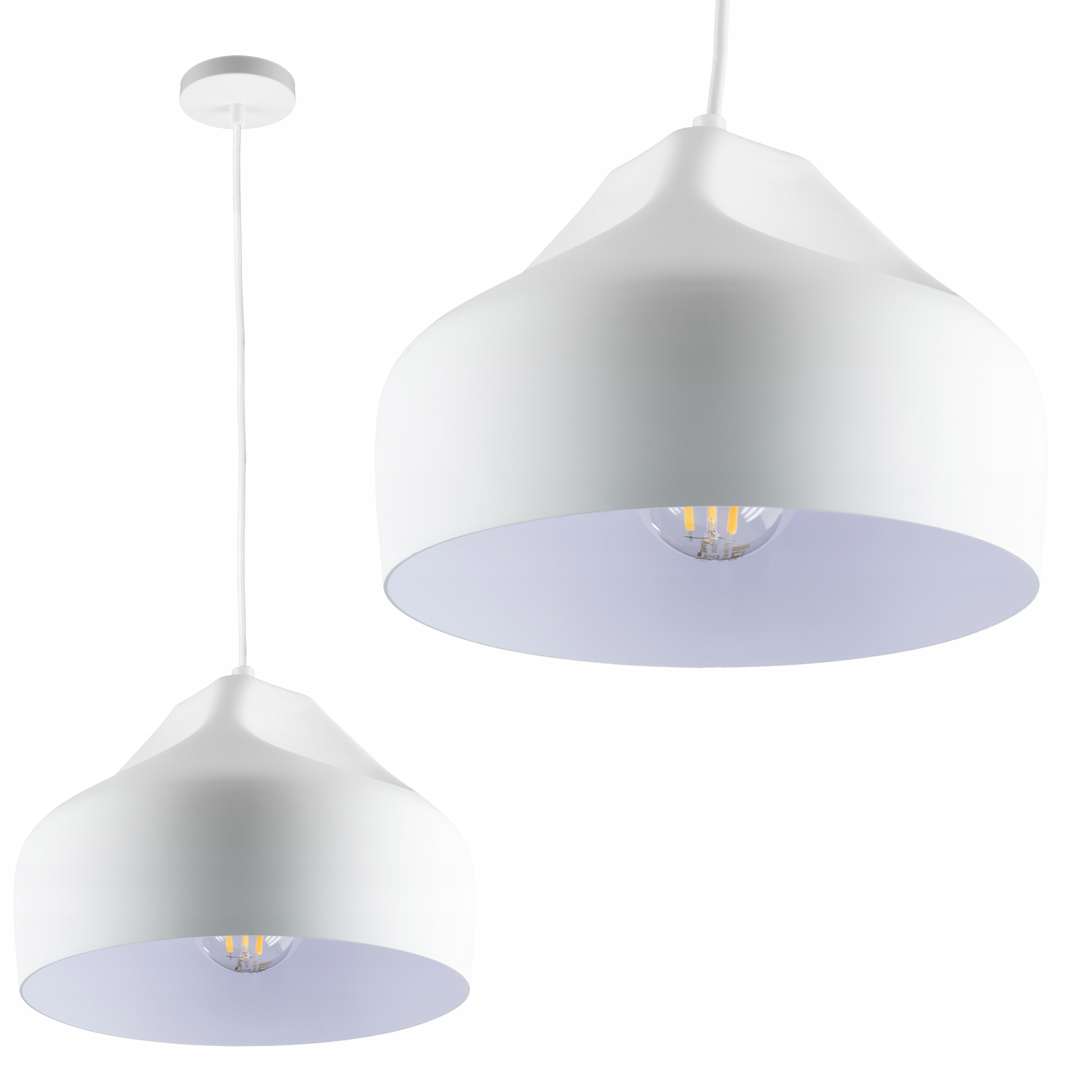 

Lampa sufitowa wisząca Loft Żyrandol Retro Biała