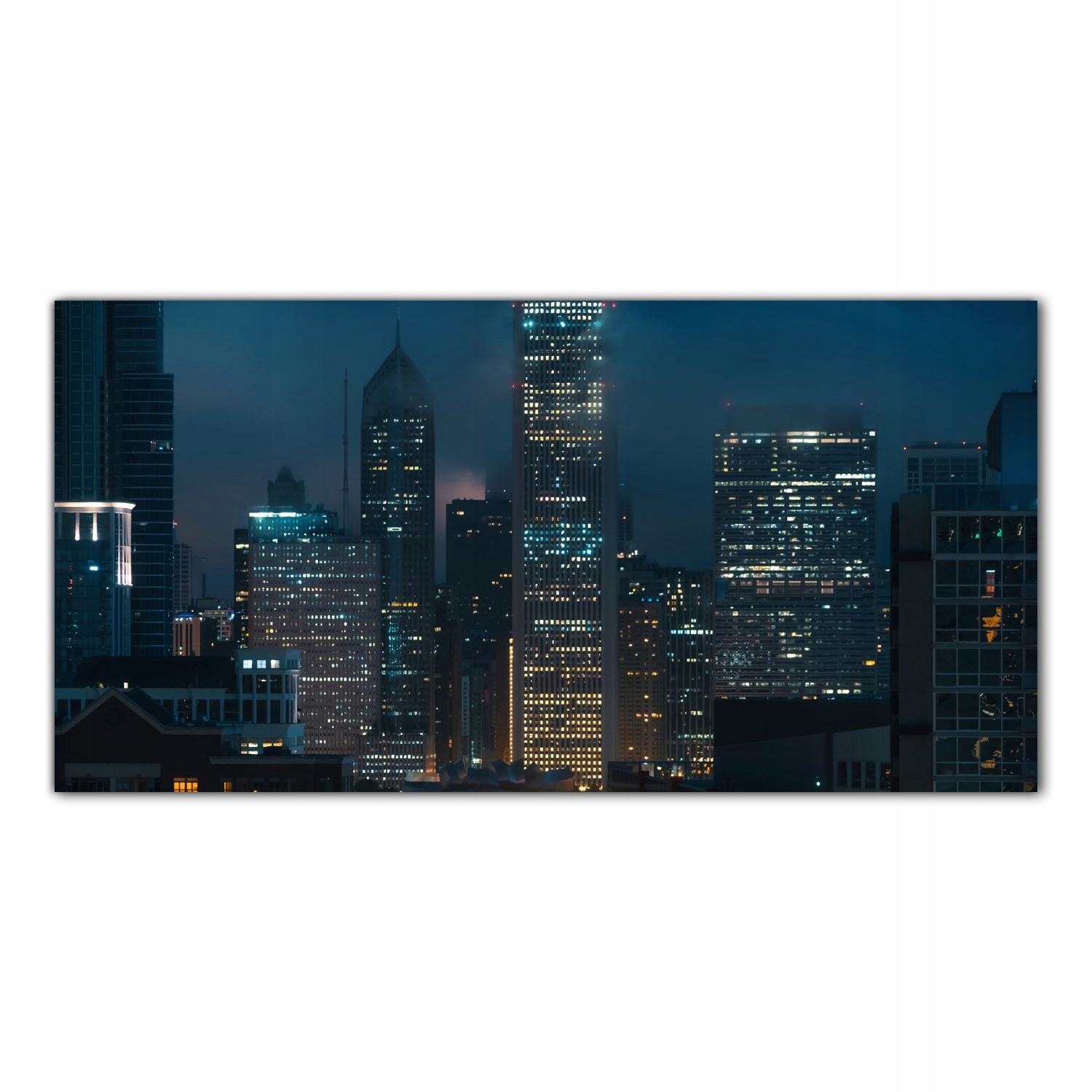 Chicago Noc Krajina 140x70 Panel sklo do kuchyně