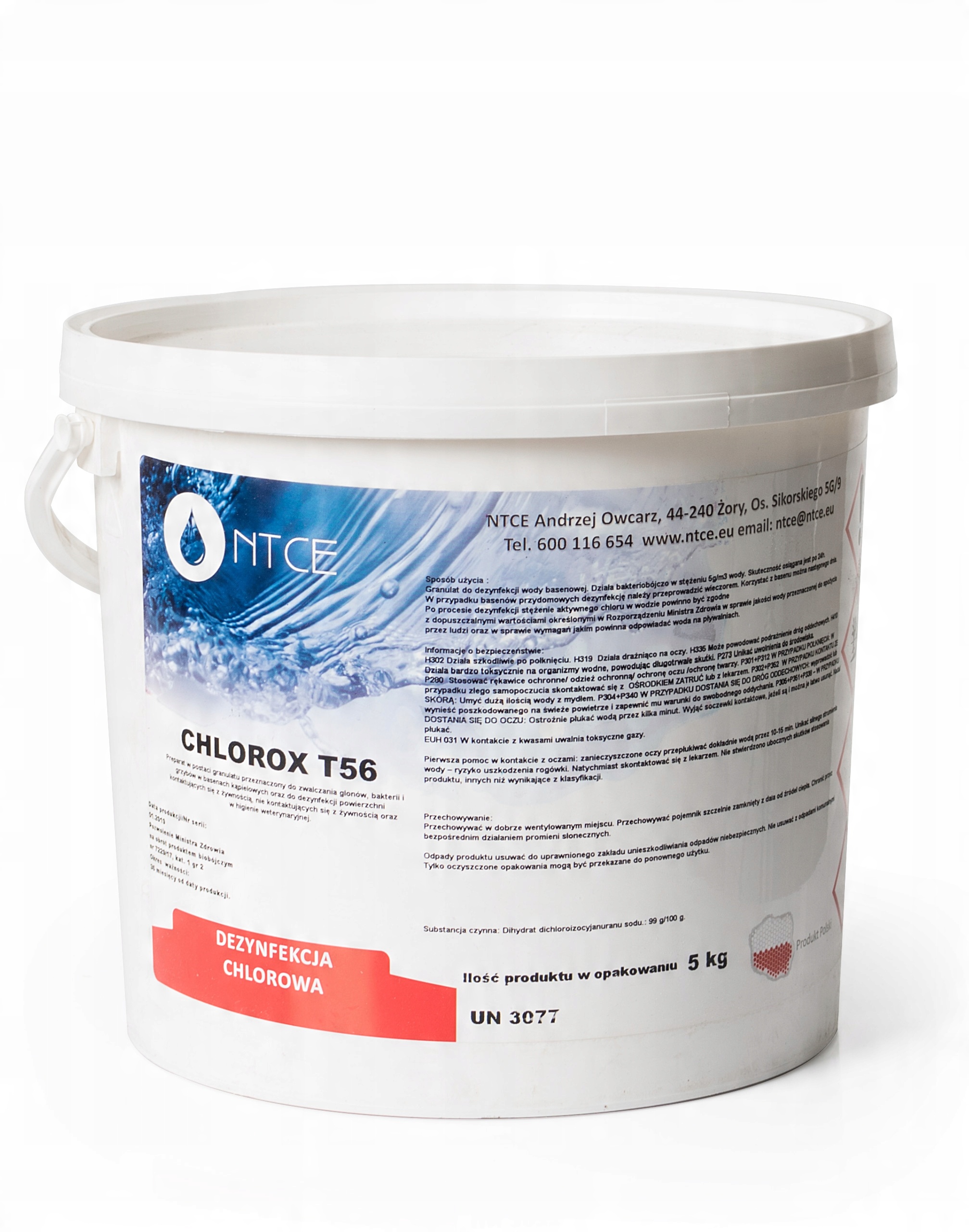 

Chlor Szok Chemia do Basenów Chlorox T56 Ntce 5kg
