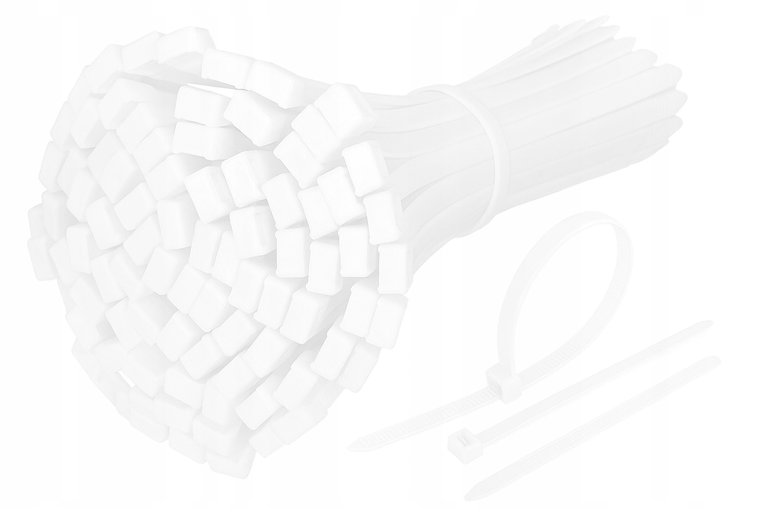 Opaski Zaciskowe Trytki Trytytki Opaski Kablowe Białe 4,8x120 mm 100szt