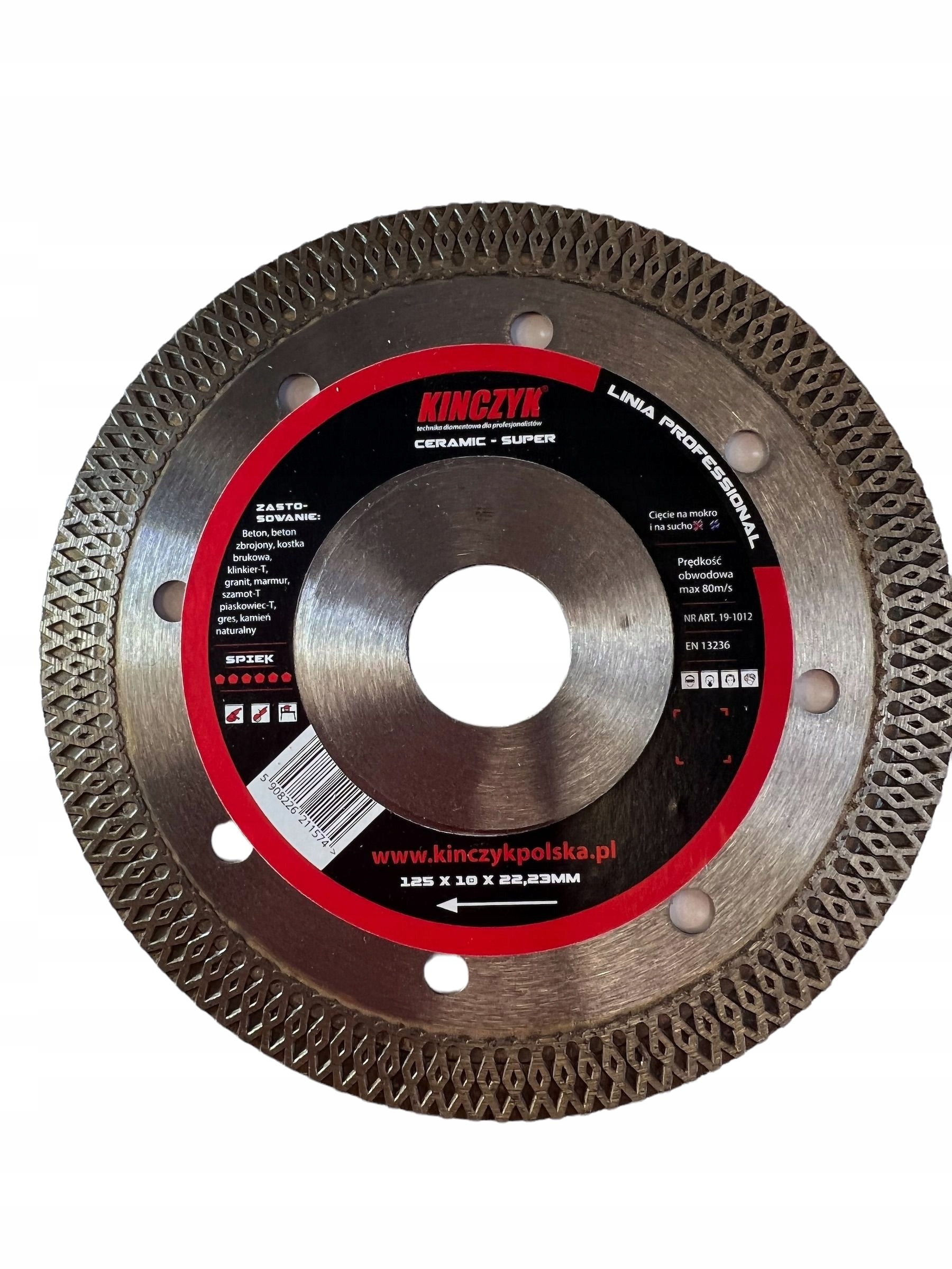 

Tarcza diamentowa Kinczyk Ceramic-Super 125mm Gres