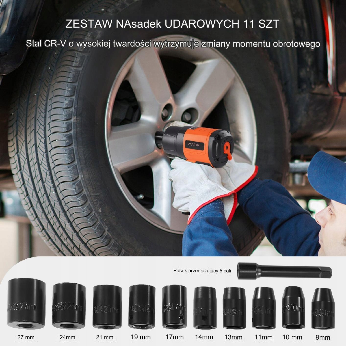 Klucz udarowy pneumatyczny 6000RPM Rozmiar trzpienia 1''