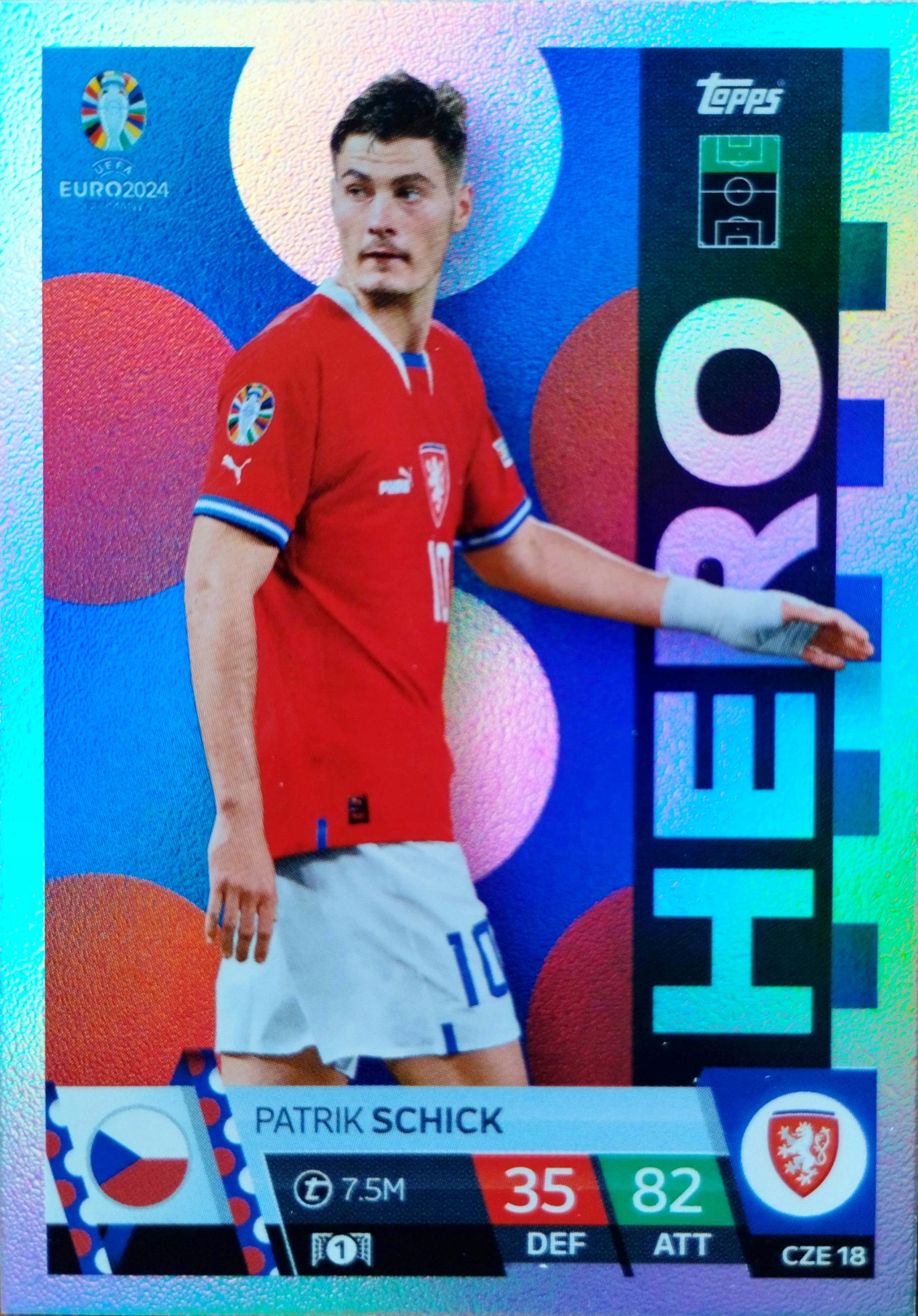Euro 2024 Topps Match Attax Hero Cze 18 Patrik Schick