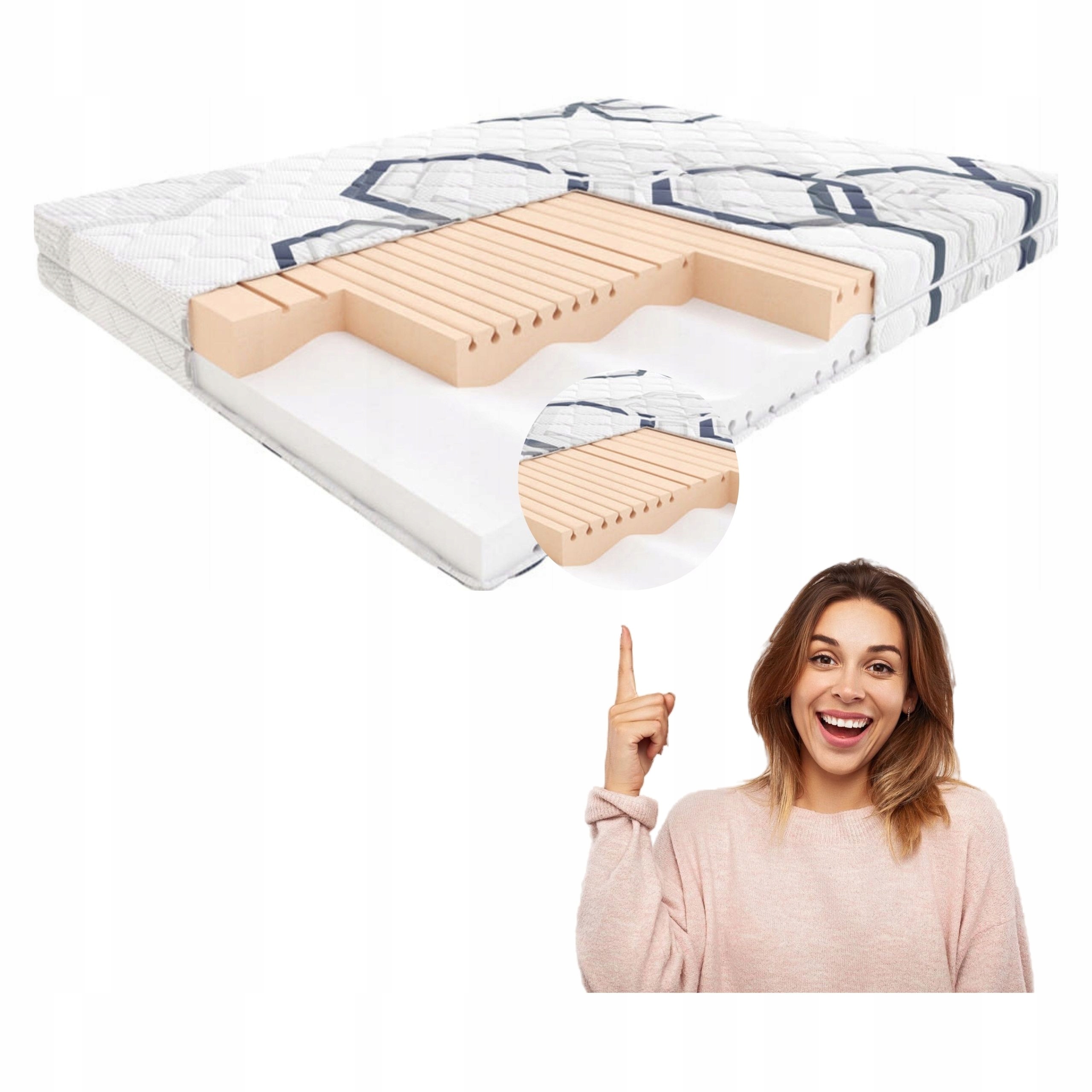 Materac 140x200 piankowy młodzieżowy wysokoelastyczny Hilding Breakdance