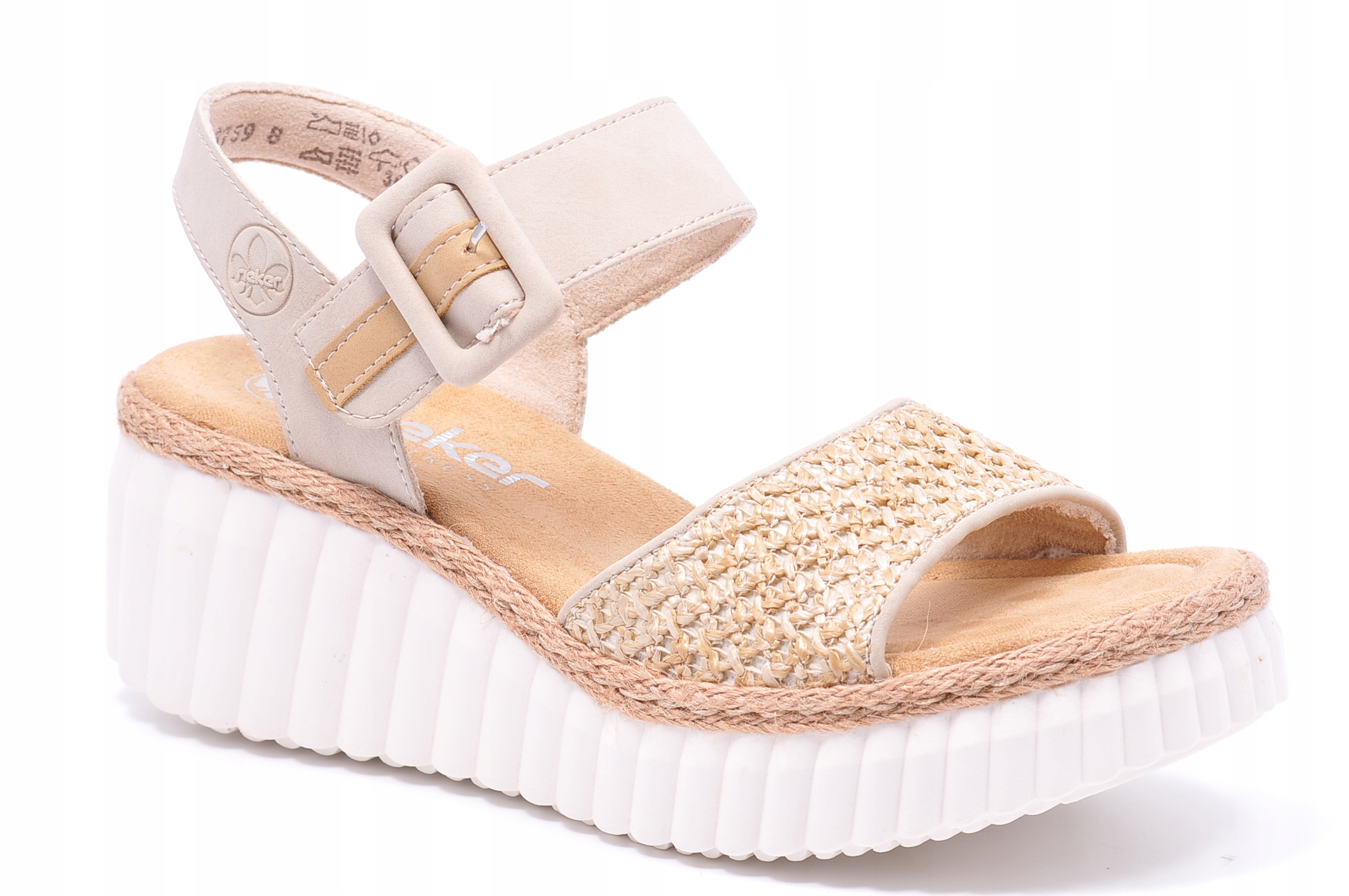 Sandály Rieker 69176-62 béžové Velikost 40