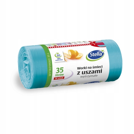 

Stella Turkusowe Worki Śmieci Z Uszami 35l 30szt