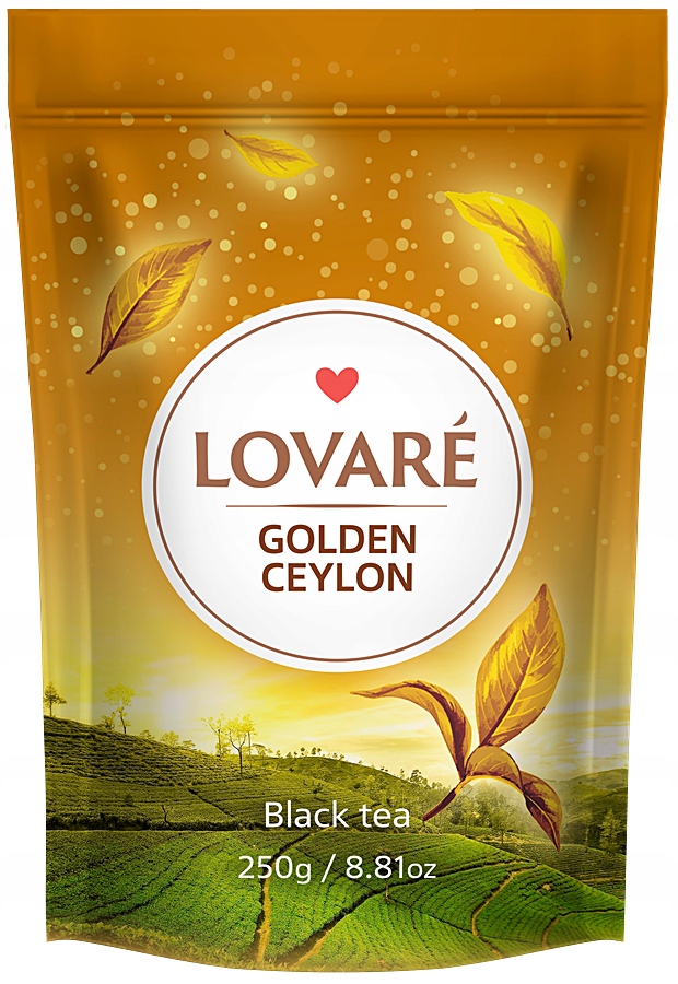 Herbata Cejlońska Ceylon Golden Sypana 250g+50s Torebek Filtrujących LOVARE EAN (GTIN) 4823115403179