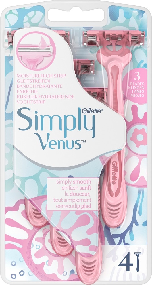 

Maszynki Gillette Simply Venus 3 Women 4PAK Kobiet