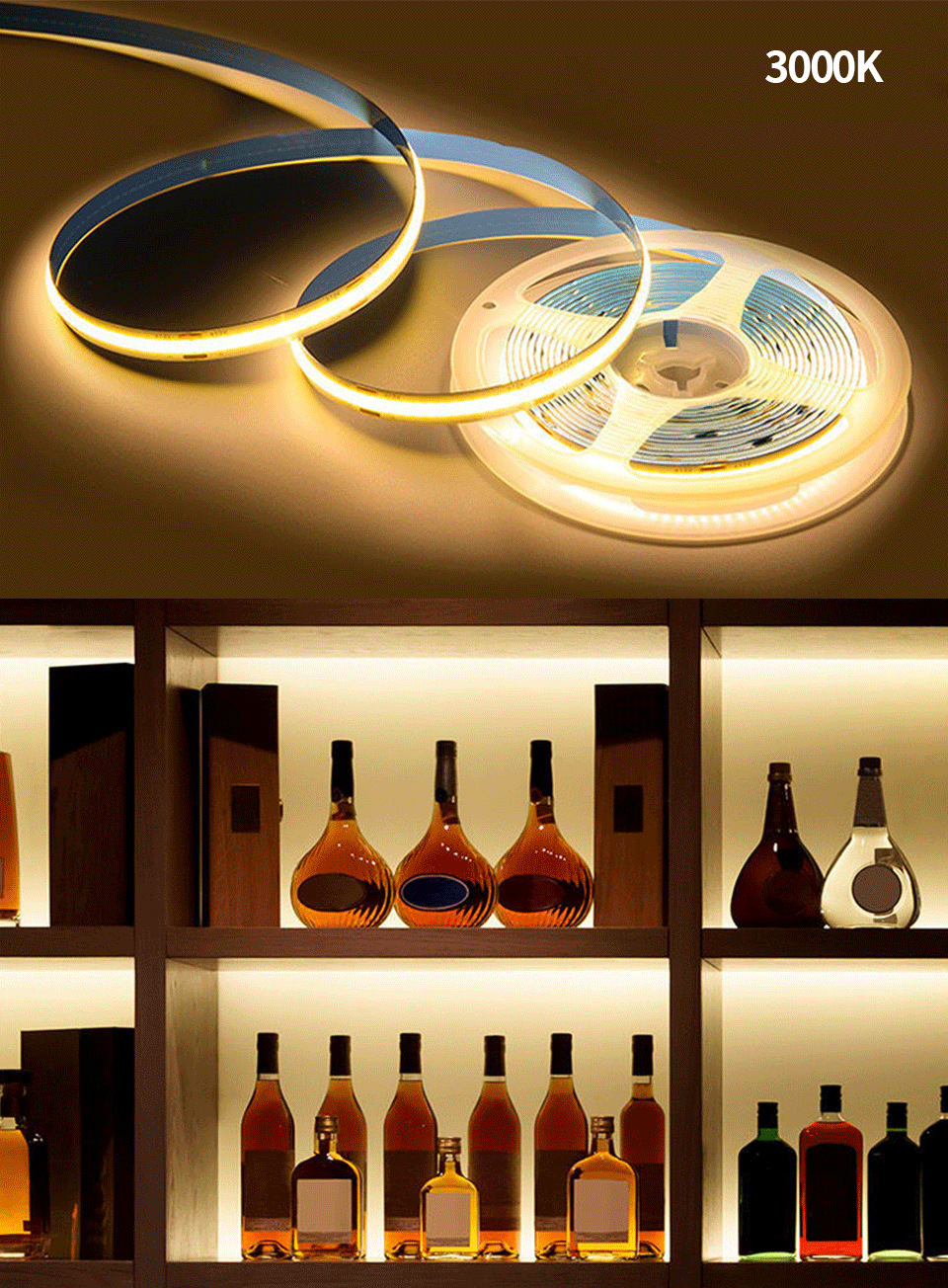 Taśma LED COB 24V 480 diod na metr Neon Ciepły 5m linia LED Pro Marka LED-ONE