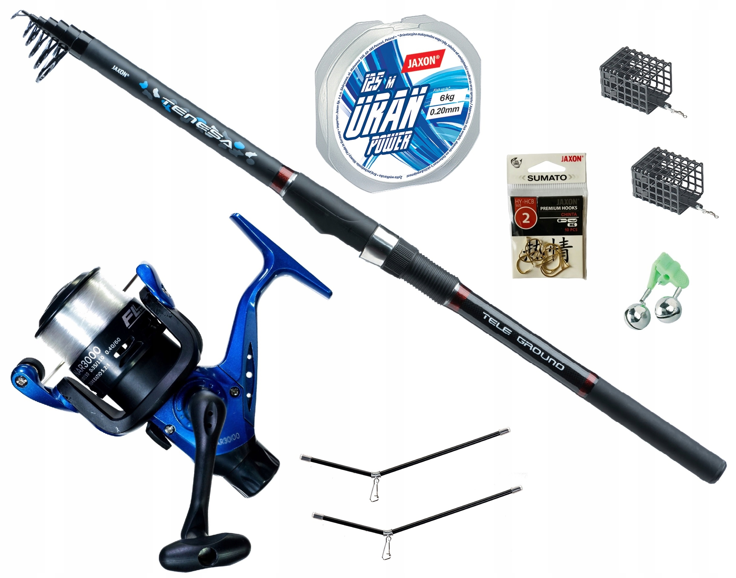 Zestaw Karpiowy Gruntowy Wędka Jaxon Kołowrotek