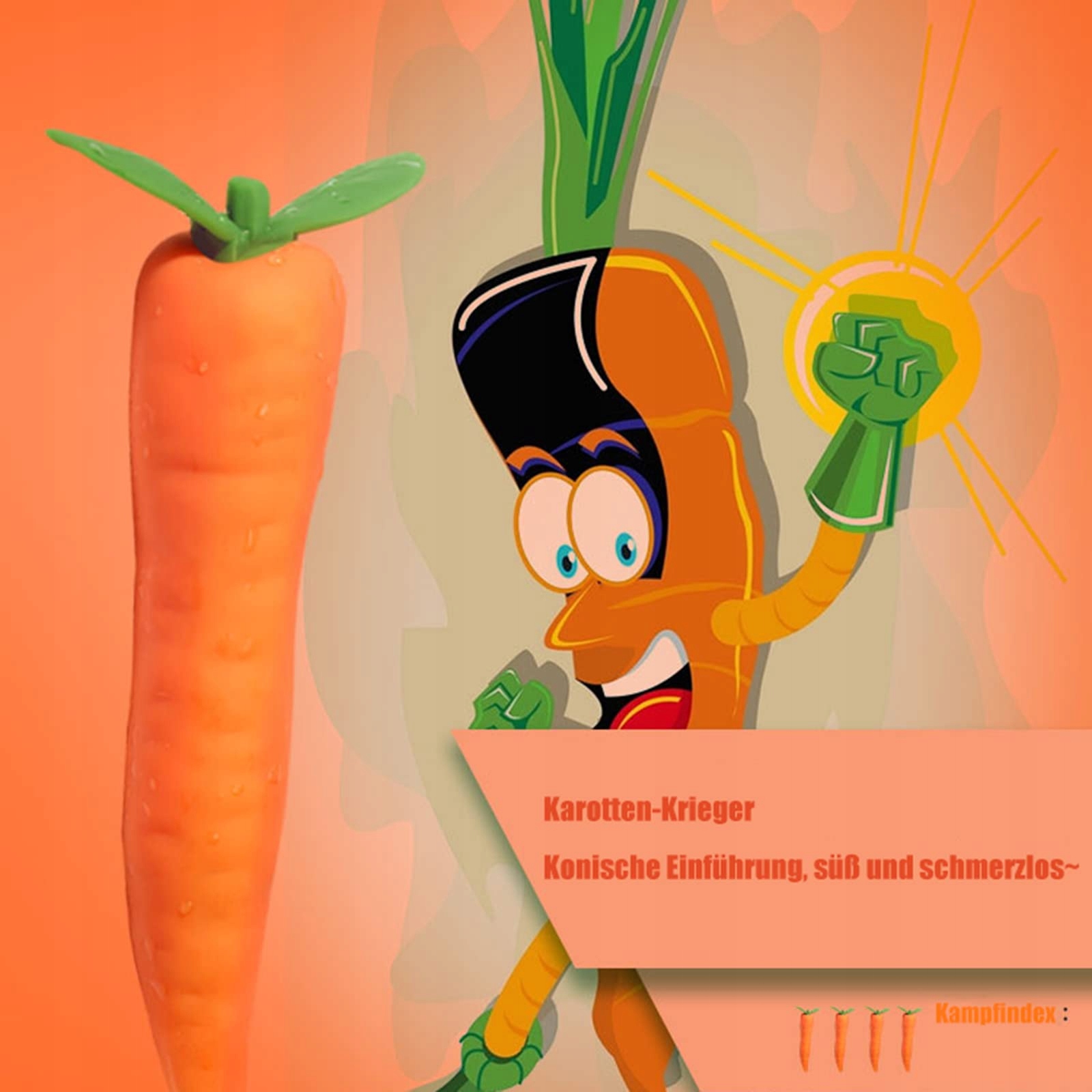 CARROT DILDO Wibrator G Punkt 15CM 10 Trybów Wibracji Dla Kobiet — miniatura 2