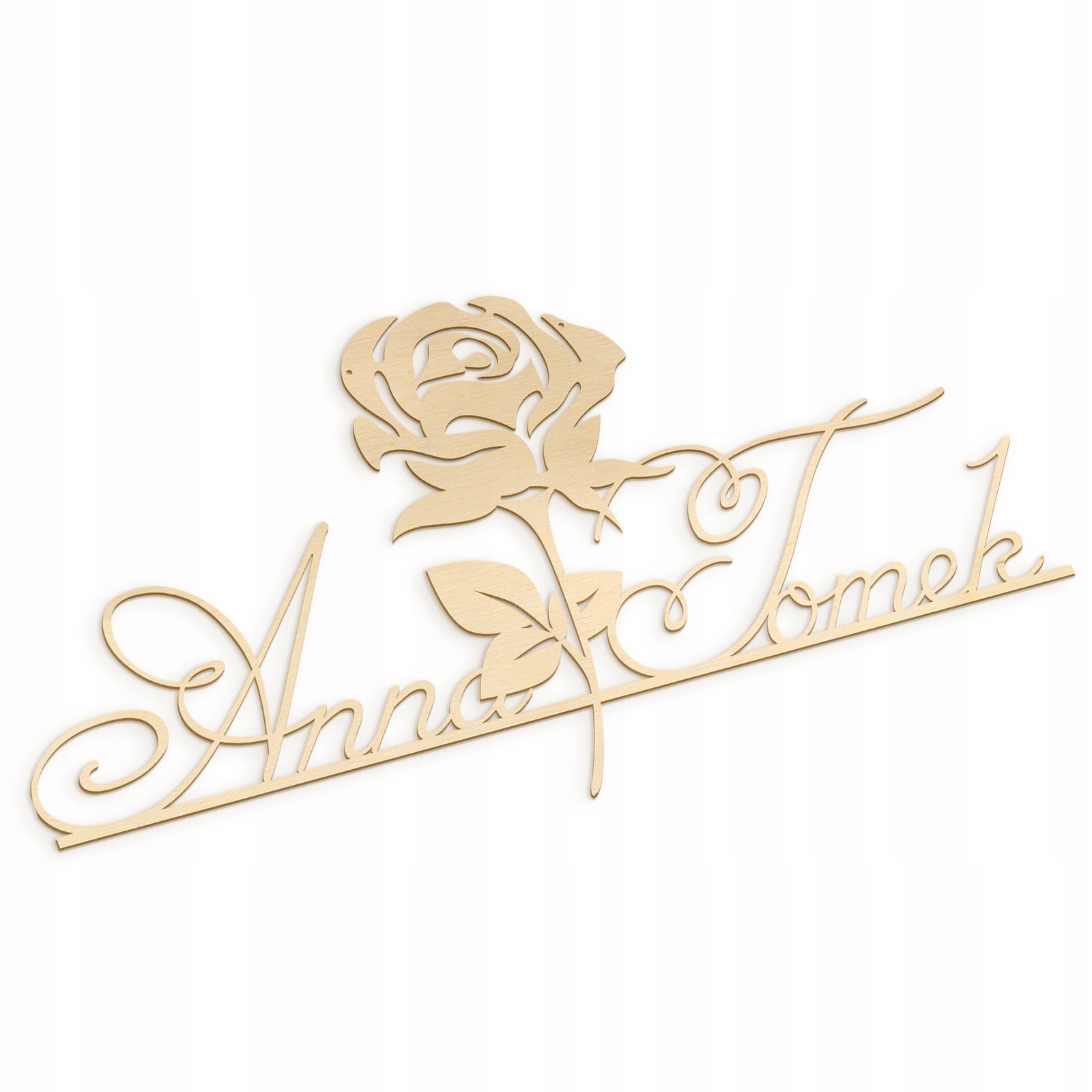 IMIONA zawieszka NAPIS na ŚLUB wesele NA ŚCIANĘ Wysokość produktu 50 cm