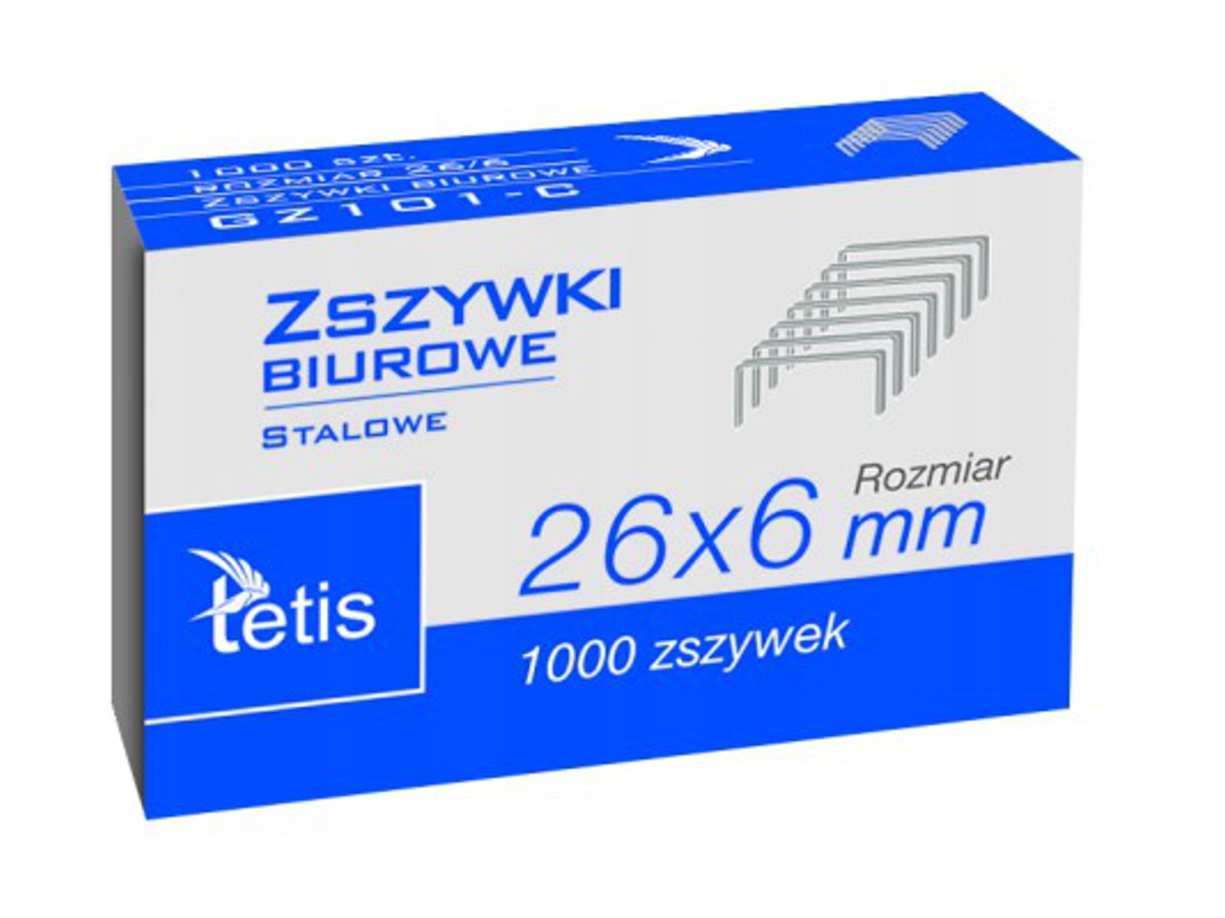 ZSZYWKI BIUROWE 26/6 1000 SZTUK TETIS