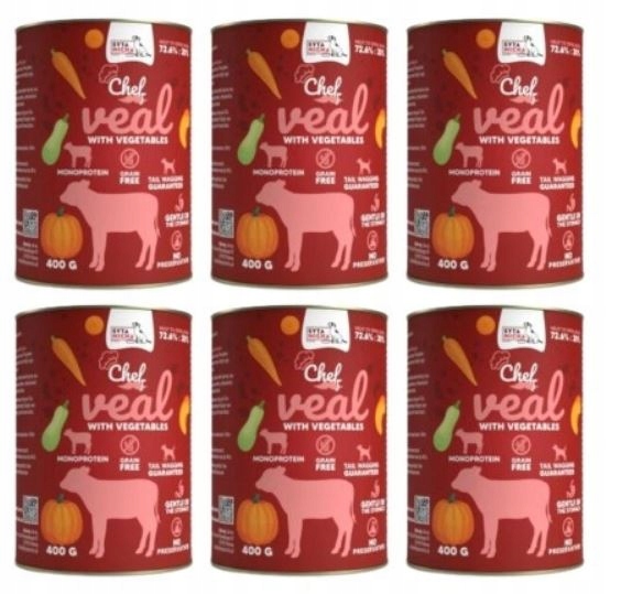 Syta Micha Karma Mokra Chef Cielęcina z warzywami 6x400 g