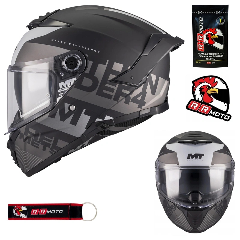 Motocyklová prilba Mt Thunder 4 Sv Waves Black/grey Matt čierna šedá Darčeky