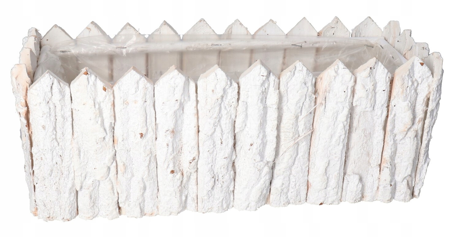 DONICZKA OSŁONKA DREWNIANA DUŻA BIAŁA KORYTKO