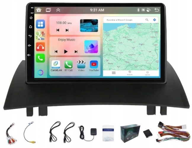 Autorádio S Navigací Carplay Renault Megane 2002-09 Wifi Android 6GB 128GB
