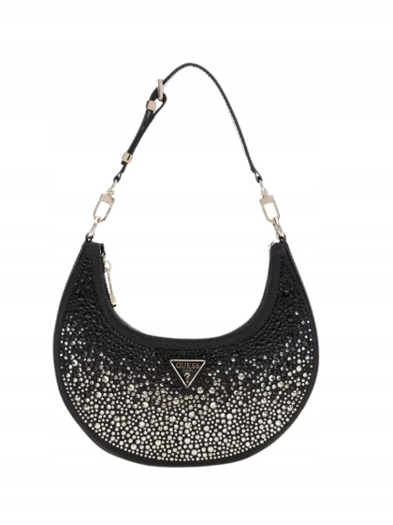 Guess Černá Lakovaná Kabelka Kabelka Přes Rameno S Cvočky Gme