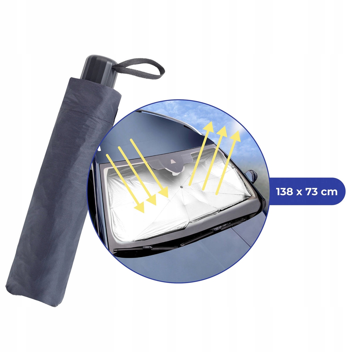 OSŁONA PRZECIWSŁONECZNA DO SAMOCHODU NA PRZEDNIĄ SZYBĘ DO AUTA 118x60 Producent inny