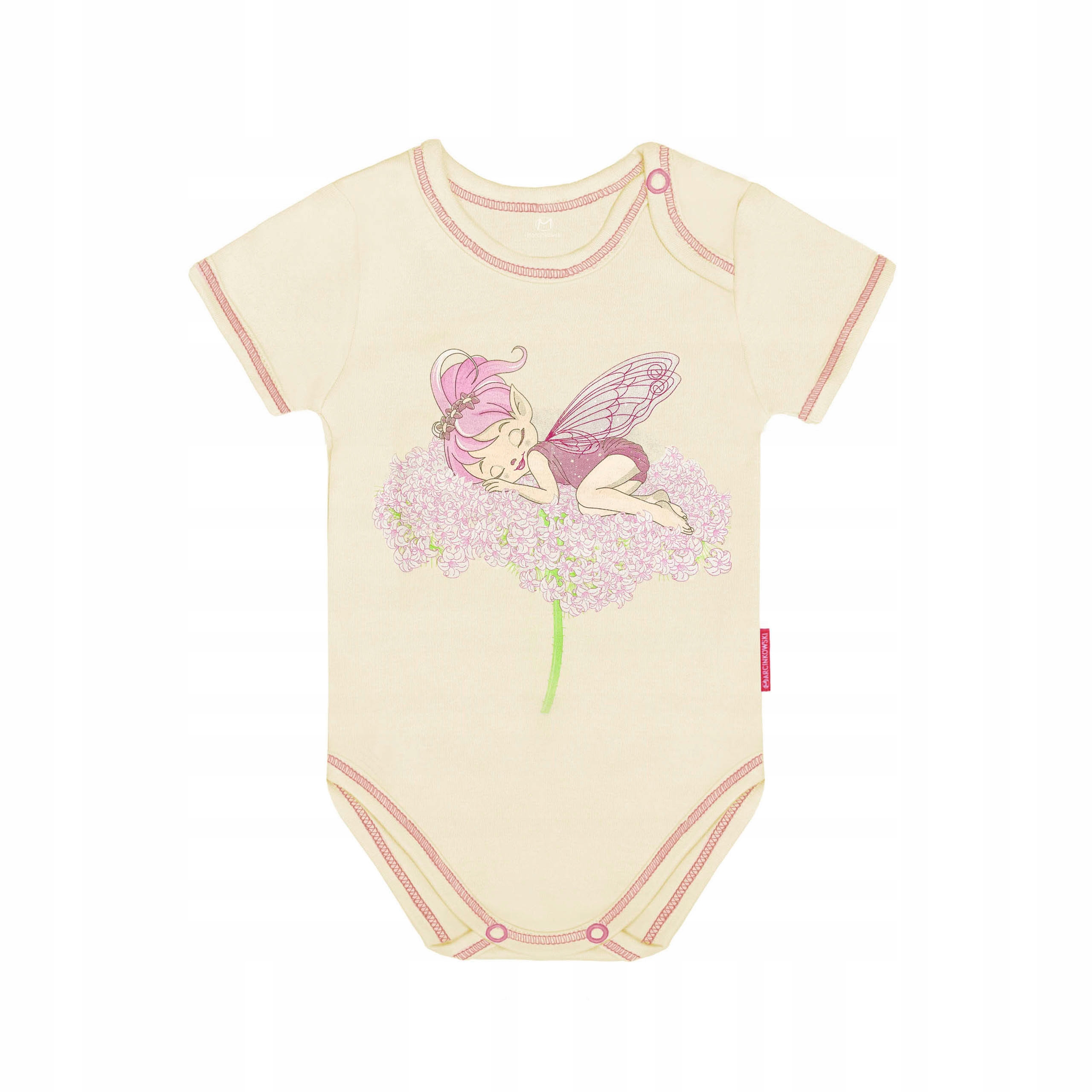 

Body Krótki Rękaw Ecru Elf Bawełna 100% Roz. 80