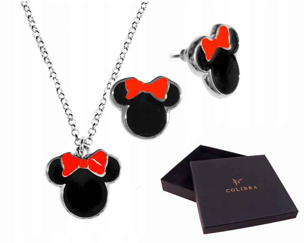 Komplet Bižuterií černá Mickey Mouse Mickey Minnie Pro Dívku Trendy