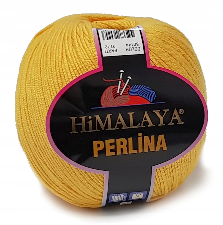 Perlina włóczka Bawełna 50% Akryl 100g żółty 144