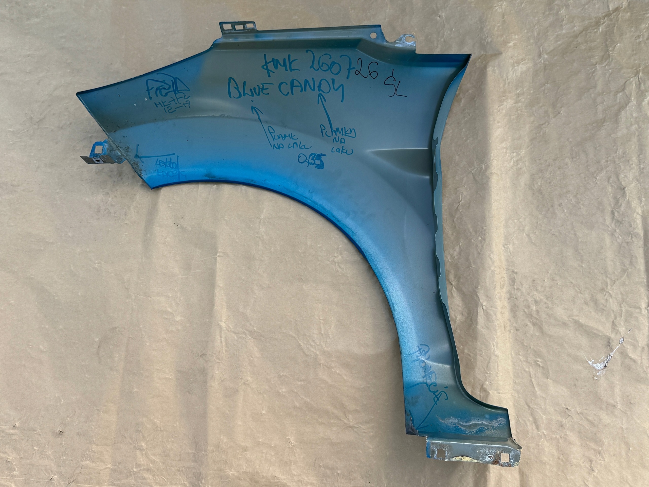 FORD FIESTA MK7 LIFT 2012-2017 fender right front BLUE CANDY