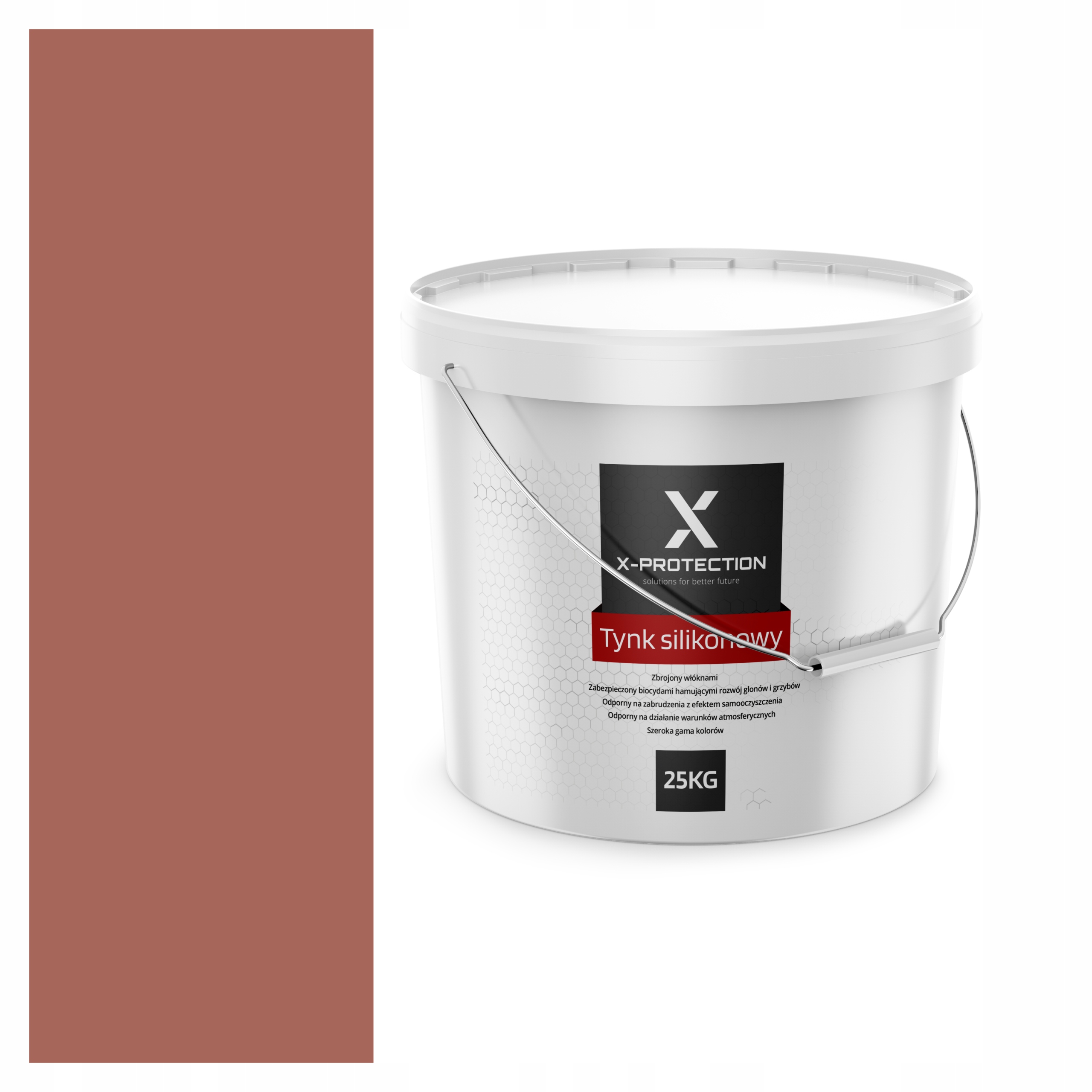 TYNK SILIKONOWY ELEWACYJNY CEGLASTY 25KG GRANULACJA 1.5mm