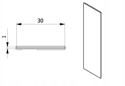PROWADNICA PCV DO ROLET i DZIEŃ NOC PŁASKA 3 cm Kod producenta PROWADNICA PŁASKA