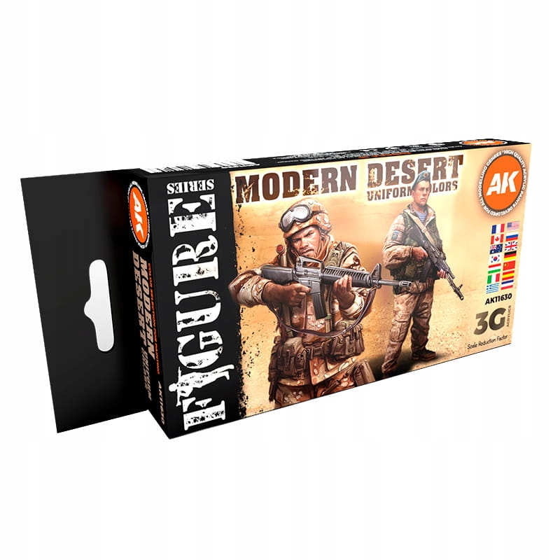 Sada barev 3Gen Acrylics Modern Desert Uniform Colors, Ak Interactive