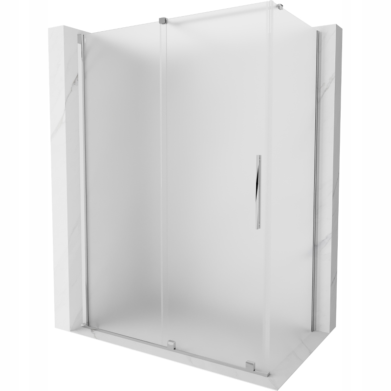 Mexen Velar sprchový kout posuvný 160 x 90 cm, matné sklo, chrom 871-160-