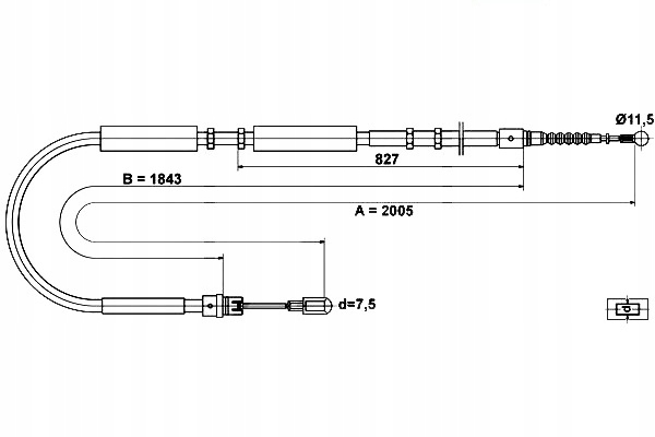 Ate Lanko Ruční Brzdy Zadní P (2005MM) Audi A4 Asistent řidiče #28