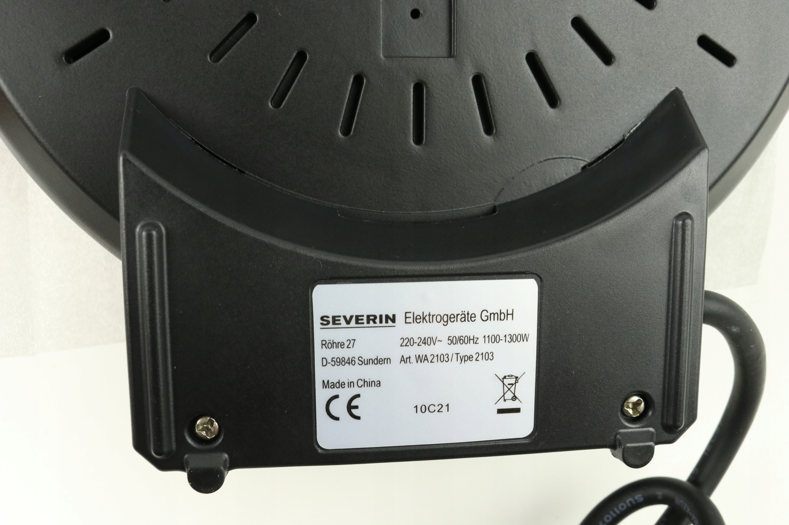 Gofrownica Severin WA 2103 czarny 1300 W Model WA 2103