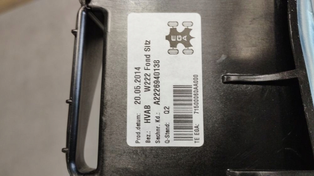Mercedes-Benz S W222 2014 bracket console left A2226940138